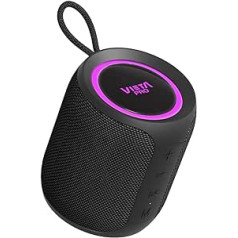 Vieta Pro Easy 2 skaļruņi ar Bluetooth 5.0, True Wireless, mikrofons, radio FM, 12 stundu akumulatora darbības laiks, IPX7 ūdensizturīgs un tieša poga uz virtuālo palīgu — melns
