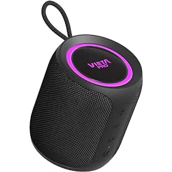 Vieta Pro Easy 2 skaļruņi ar Bluetooth 5.0, True Wireless, mikrofons, radio FM, 12 stundu akumulatora darbības laiks, IPX7 ūdensizturīgs un tieša poga uz virtuālo palīgu — melns