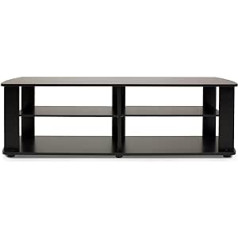 Furinno Nelly Entertainment Center TV-Ständer, Schwarz, 110 (B) x 34 (A) x 33,3 (G) cm