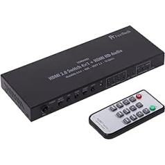 FeinTech VSW04202 HDMI 2.0 Switch 4x1 HD Audio Extractor 7.1 ARC 4K 60Hz HDR CEC