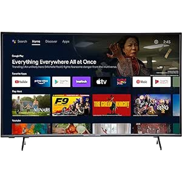 MEDION P14371 (MD 30044) 108 cm (43 collu) Full HD TV (Android TV, Smart TV, HDR, Netflix, Prime Video, PVR, Bluetooth, Google Chromecast un palīgs)