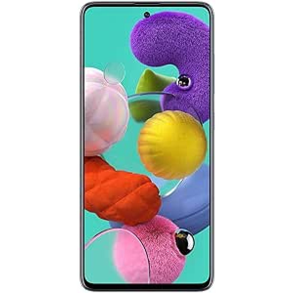 Samsung Galaxy A51 - Dual SIM karte, 6,5 collu Super AMOLED viedtālrunis (4 GB RAM, 128 GB ROM, 48,0 MP + 12,0 MP + 5,0 MP + 5 MP aizmugurējā kamera, 32 MP priekšējā kamera) Melns, spāņu versija