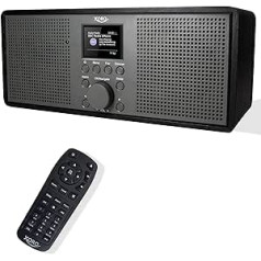 XORO DAB 700 IR WLAN interneta radio ar FM un DAB+, Spotify Connect, Bluetooth, USB multivides atskaņotājs, 2 x 10 vatu stereo skaļruņi, modinātāja funkcija, krāsains displejs