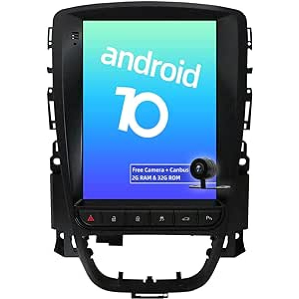 JOYX Android 10 automašīnas radio, kas piemērots Excelle GT/XT Astra J (2006-2016) - [2G + 32G] - Bezmaksas kameras Canbus karte - 9,7 collu 2 DIN - atbalsta DAB stūres vadību WiFi Carplay BT5.0 IPS Android Car