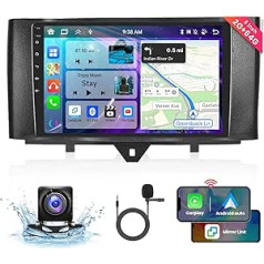 Podofo 2+64G 9 collu Android Car Radio Wireless Carplay priekš Mercedes Smart 2011-2015 Android Car Bluetooth ar ekrānu ar navigāciju ar AHD atpakaļgaitas kameru HiFi Bluetooth/RDS/FM radio/DVR funkciju