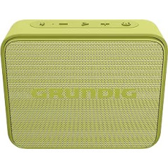 Grundig GBT Jam Lime skaļrunis, Soundbox, 3,5 W RMS, Bluetooth 5.0, diapazons līdz 30 m, akumulatora darbības laiks līdz 30 stundām, barošanas bloka funkcija, brīvroku funkcija, ūdensizturīgs, zaļš