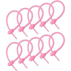 piegādes karte Wiederverwendbare Kabelbinder 6 Zoll Silikon Krawatten Taschenclips, Allzweck Silikon Krawatten Kabelbinder Brotbinder Haushalt Twist Ties Wiederverwendbare Twist Ties (Rosa 12 Stück)