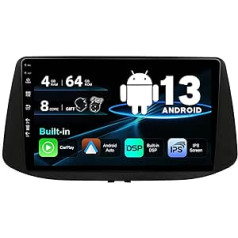 SXAUTO Android 13 automašīnas radio, kas paredzēts Hyundai i30 (2017-2018) - Iebūvēts Carplay/Android Car - LED kamera + mikrofons - 4G + 64G - DAB 360-CAM stūres vadība Fast Boot WiFi Bluetooth AHD - 2 DIN 9 collas