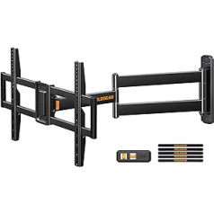 Perlegear TV Wall Mount with 822 mm Long Arm Wall Mount TV for 32-75 Inch LCD/LED/OLED TVs, Swivelling Articulated Arm 180° Rotatable Corner TV Bracket Max VESA 600 x 400 mm up to 45 kg