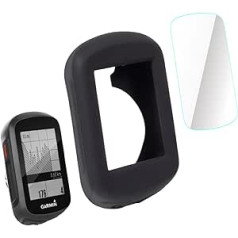 CNC futrālis Garmin Edge 530 830 130 1030 silikona futrālis, rūdīta stikla ekrāna aizsargs, kas paredzēts Garmin Edge 530 830 130 1030 plēve pret skrāpējumiem, augstas izšķirtspējas pilns pārklājums