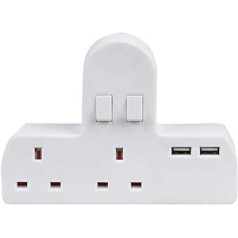 Pro elec 2 ātrumu strāvas adapteris ar diviem USB portiem