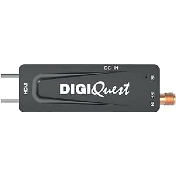 Digiquest DecoderTerrestre XO Stick DVB-T2 Black - Save Energy by Powering the TV 2 in 1 Remote Control Ideal for Wall TVs