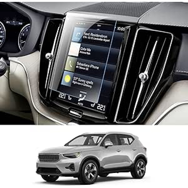 WEIPIN 8,7 collu rūdīta stikla ekrāna aizsargs Volvo XC40 XC60 XC90 V60 V90 S90 S60 C40 2018-2022 2023, rūdīta stikla ekrāna aizsargs Volvo XC40 XC60 XC90 ar pretpirkstu nospiedumu