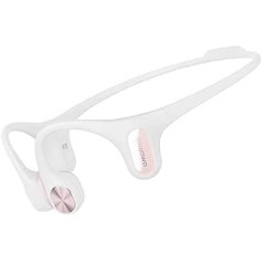 mojawa Run Air Bone Conduction austiņas, bezvadu Bluetooth austiņas ar dziļu basu un drošu piegulšanu, IP67 ūdensizturīgas skriešanas treniņiem, baltas