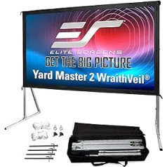 Elite Screens OMS120H2-DUAL Mobilus Garten Leinwand Yard Master 2 Dual 266 Projection Screen Schwarz