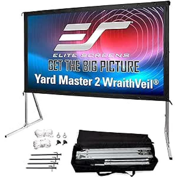 Elite ekrāni OMS120H2-DUAL mobilais Garten Leinwand Yard Master 2 Dual 266 projekcijas ekrāns Schwarz