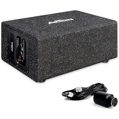 AXTON ATB120QBA Compact 20 cm / 8 collu aktīvais zemfrekvences skaļrunis ar 100 W RMS pastiprinātāju, Active Bass Reflex Bass Box automašīnai, kravas automašīnai, dzīvojamai mājai, Plug & Play vienkārša uzstādīšana