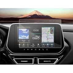 SXCY [Pack of 2] saderīgs ar Suzuki S-Cross 2022 navigācijas ekrāna aizsargu, 9 collu GPS displeju, caurspīdīgu plastmasas aizsargplēvi, 4H cietību, skrāpējumiem izturīgu, pret pirkstu nospiedumiem