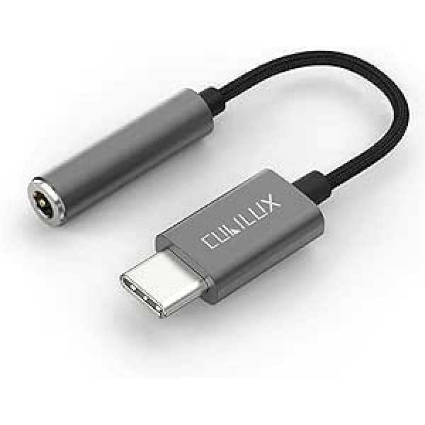 Cubilux USB C līdz 3,5 mm audio stereo ligzdas adapteris ar DAC abonementu mikroshēmas īsas sesijas austiņu kabeli Pixel2, HTC U11/M10, Nexus 5X/6P, Huawei Mate10/P9, Samsung S8/S9 un citiem.