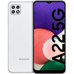 Samsung Galaxy A22 5G, viedtālrunis bez SIM kartes, 6,6 collas, 128 GB, Android mobilais tālrunis, balts