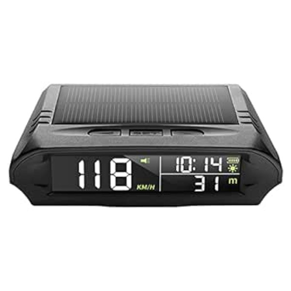 HUD Head Up Universal Car Display Head Display Digital Clock Solar USB Charger Multifunctional Projector GPS Speedometer