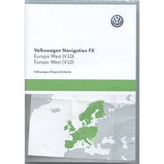 Volkswagen 3C8051884DD SD karte V10 SatNav — Eiropas RNS 310 navigācijas sistēma, FX SatNav programmatūra, oriģināls VW atjauninājums