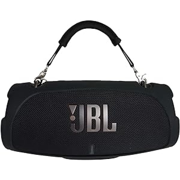 Khanka silikona futrālis ar rokturi JBL Xtreme 3 Music Box pārnēsājamam Bluetooth skaļrunim (silikona futrālis, melns rokturis)