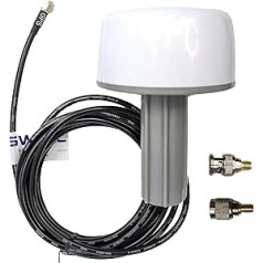 Maswell Marine GPS ārējā antena - 1575,42±3MHz 42±2dB, SMA ar TNC BNC adapteri Savietojams ar nmea 0183 Garmin GPSMAP MAP NavTalk StreetPilot Furuno Matsutec Trimble Encoder Fishfinder Echo