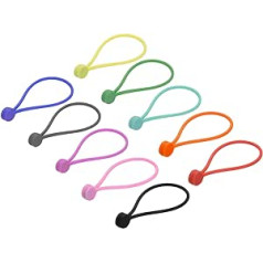 piegādes karte Magnetische Kabel-Clips, 19,1 x 1,3 cm tief, 10 Farben, magnetische Kabelbinder, wiederverwendbare Kabelbinder für Zuhause, Küche, Büro, 10 Stück