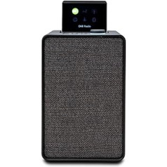 Pure Evoke Spot Compact Music System for Home (DAB+/FM radio, interneta radio, aplādes, Spotify Connect, Bluetooth un 20 vatu audio jauda), kafijas melns