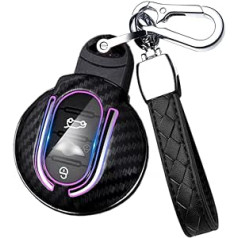 HIBEYO Smart Car Key Case Piemērots Mini aizsargmaciņam Mini F54 F55 F56 F57 F60 Cooper Clubman Convertible Cover Cover Key Case Remote Key Box Carbon Fiber Black