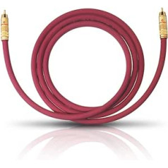 Oehlbach 20547 NF 214 Subwoofer Cable 7 m Bordeaux Red