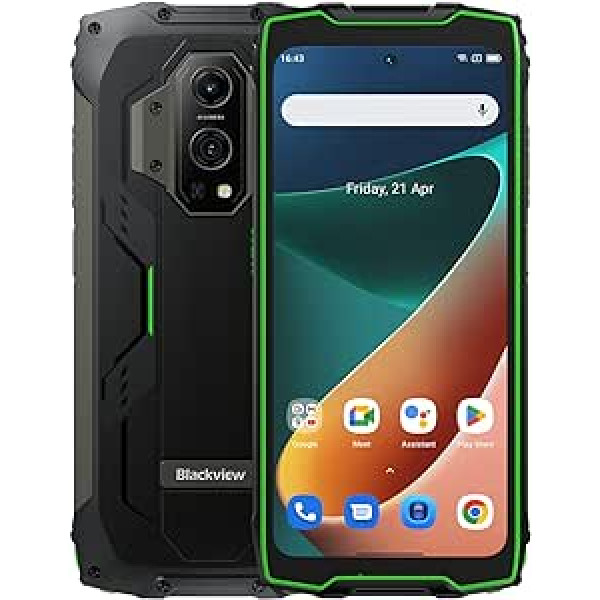 Blackview BV9300 āra mobilais tālrunis bez līguma (100 LM kabatas lukturītis), 15080 mAh akumulators, Helio G99 21 GB + 256 GB, 6,7 collu 120 Hz 2,3K displejs, 50 MP kamera, IP68 Android 12 ūdensizturīgs viedtālrunis, GPS NFC