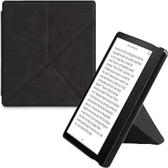 kwmobile futrālis, kas saderīgs ar Amazon Kindle Oasis 10. paaudzi — mākslīgās ādas eReader aizsargvāciņš — melns