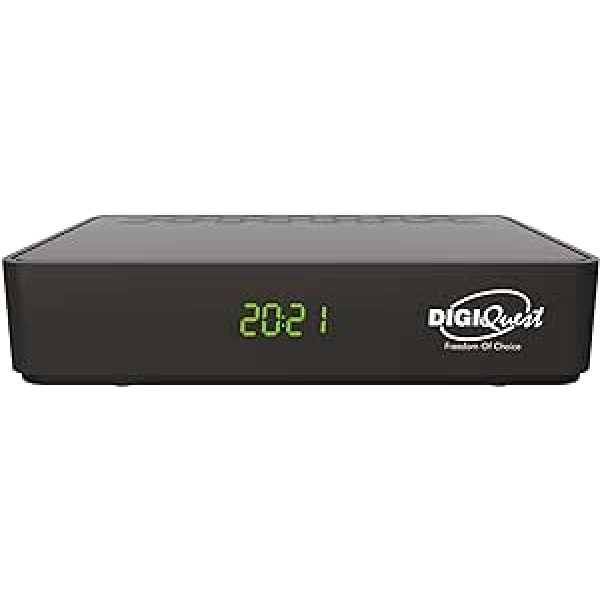 Digiquest DVB-T2 G9 Media Player digitālais virszemes dekodētājs ar dubultu tālvadības pulti, melns