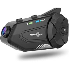 Motocikla ķiveres kamera R1 Pro FreedConn 2K Full HD videokamera Motocikla Bluetooth austiņas / Lietotņu vadība / Universālā ķiveres WiFi DashCam