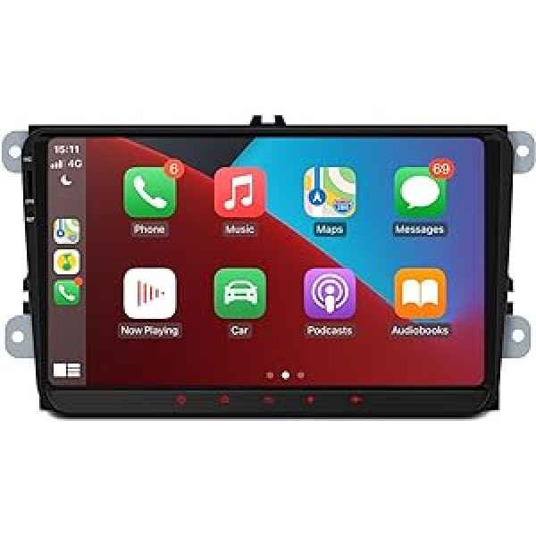 XTRONS DSP Android 10 automašīnas radio ar iebūvētu automašīnas radio 9 collu skārienekrānu 2GB RAM 32G ROM GPS navigācijas atbalsts Bluetooth 5.0 Full RCA Output WiFi priekš VW Skoda Seat