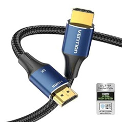 VENTION 8K HDMI 2.1 kabelis 5M-2.1 Ultra HD 48Gbps didelės spartos itin didelės spartos 8K @ 60 Hz, 4K @ 120 Hz Kink Protection 7680P Dolby Atmos Suderinamas su PS5/4/3 X-BOX HDTV, HDR 10, ARC 3D