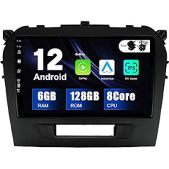 SXAUTO Android 12-6G+128G — IPS auto radio, kas piemērots Suzuki Vitara (2014-2020) — iebūvēta Carplay/Android Car/DSP — LED kamera + MIC — DAB stūres vadība WiFi Fast Boot 360-CAM — 2 DIN 9