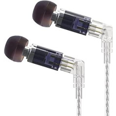 Yinyoo KBEAR-Neon HiFi in-ear austiņas ar Knowles 29689 BA draiveri Stereo skaņas ausīs ievietojamas austiņas trokšņus izolējošas vadu austiņas ar mikrofonu datoram mazas ausis melnas