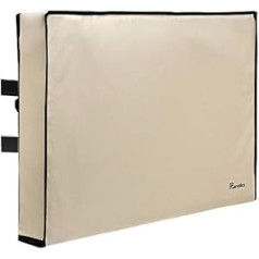 Outdoor TV Cover 20-24 inch - Weatherproof - Full Coverage for Flat Screen TVs - Universal for Any Mount and Stand - Beige