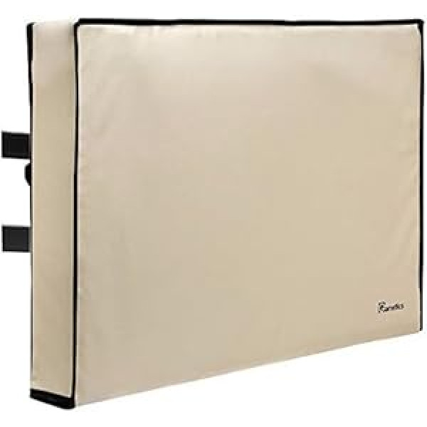 Outdoor TV Cover 20-24 inch - Weatherproof - Full Coverage for Flat Screen TVs - Universal for Any Mount and Stand - Beige