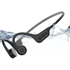 „BADENBURG S2 Bone Sound“ sportinės belaidės ausinės, „Open Ear Bluetooth 5.3“ ausinės, IP67 atsparios vandeniui, su 16 GB atminties kortele, mikrofonu, MP3 režimu, puikiai tinka treniruotėms, bėgimui, važinėjimui dviračiu (juoda)