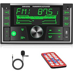 Podofo RDS automašīnas radio 2 DIN stereo ar Bluetooth brīvroku komplektu, 12 V automašīnas radio MP3 atskaņotājs ar ISO interfeisu, atbalsta FM AM RDS radio, 2 USB porti, SD karte, AUX-IN, ātra uzlāde