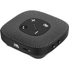 CA Essential Speakerphone - USB and Bluetooth Handsfree Calls, Crystal Clear Sound, 360 Degree Noise Reduction Microphone with 10 Feet Range, 6 Feet Bluetooth Range (SP-2000)