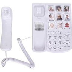 Didelio mygtuko telefonas senjorams, laidinis fiksuotojo ryšio telefonas LD-858HF su SOS mygtuku, iš anksto išsaugotas numeris, laisvų rankų funkcija pagyvenusiems žmonėms