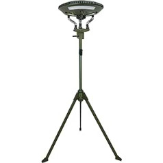 SCHWAIGER CALED200 511 LED kempinga lampa Saules lampa uz statīva Bluetooth skaļruņa noņemami lukturi IP43 aizsargāts aptumšojams akumulators, darbināms ar maisiņu un tapām, olīvzaļa