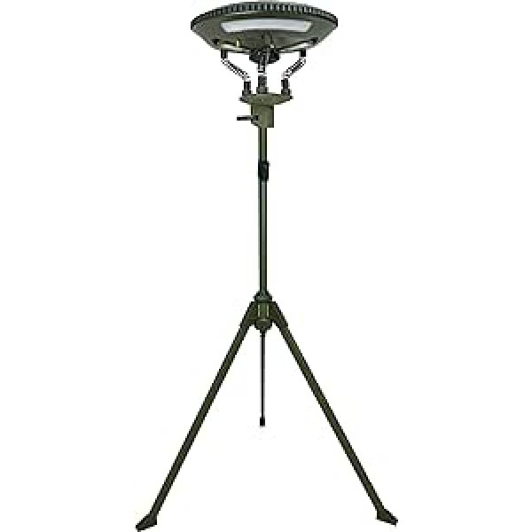 SCHWAIGER CALED200 511 LED kempinga lampa Saules lampa uz statīva Bluetooth skaļruņa noņemami lukturi IP43 aizsargāts aptumšojams akumulators, darbināms ar maisiņu un tapām, olīvzaļa