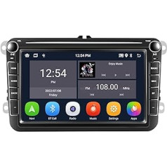 CAMECHO Android automašīnas radio priekš VW Golf 5 Passat Seat Skoda radio ar navigāciju 8 collu dubultā DIN automašīnas radio ar BT/GPS/FM/RDS/WiFi/USB/Mirror Link + gaitas gaismu