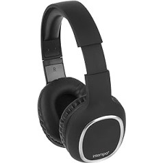 Intempo EE5095BLKSTKEU Over Ear austiņas — bezvadu Bluetooth austiņas, spēļu austiņas ar izcilu skaņu, sporta austiņas, 2–3 h atskaņošanas laiks, salokāmas austiņas, ērti ausu spilventiņi